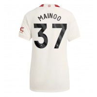 Manchester United Kobbie Mainoo #37 Kolmaspaita Naiset 2023-24 Lyhythihainen